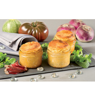Lot de 3 soufflés au foie de canard (30% de foie gras)