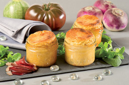 Lot de 3 soufflés au foie de canard (30% de foie gras)