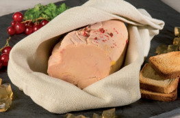 Foie Gras de canard entier cuit au torchon dans sa gelée au Sauternes du Château de Rayne Vigneau