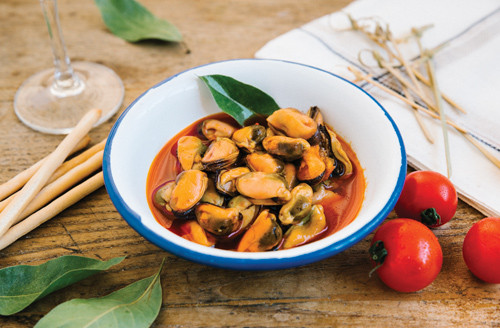 Lot de 3 boîtes de tapas de moules à l'Escabèche