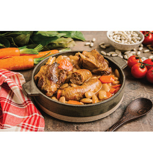 Cassoulet aux haricots tarbais et au confit de canard