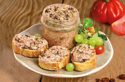 Pâté de caille aux raisins