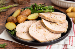 Longe de porc confite
