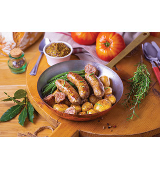 Saucisses confites aux...