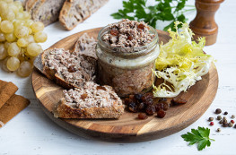 Pâté de caille aux raisins