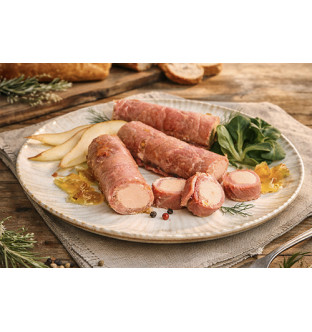 Flûteaux de jambon au foie de canard en gelée (30% de foie gras)