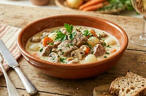 Blanquette de veau et ses petits légumes