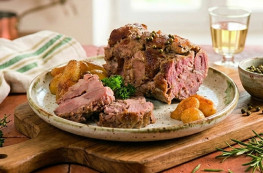 Rôti de porc au poivre vert en gelée