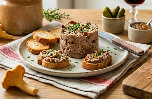Lot de 2 terrines de foies de volaille aux girolles