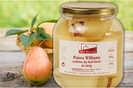 Poires Williams enti?res du Sud-Ouest au sirop Poires Williams enti?res du Sud-Ouest au sirop