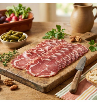 Coppa séchée tranchée