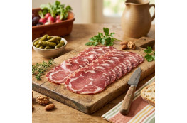 Coppa séchée tranchée