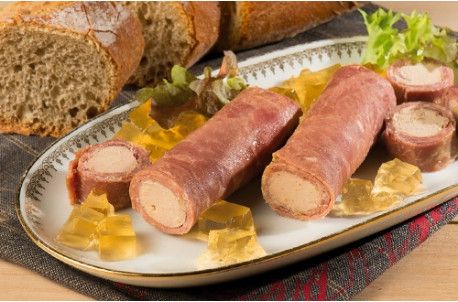 Fl?teaux de jambon au foie de canard (30%) en gel?e Fl?teaux de jambon au foie de canard (30%) en gel?e