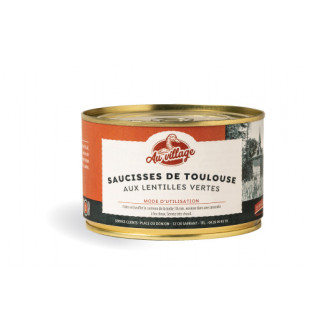 Le lot de 2 Saucisses de Toulouse aux lentilles vertes