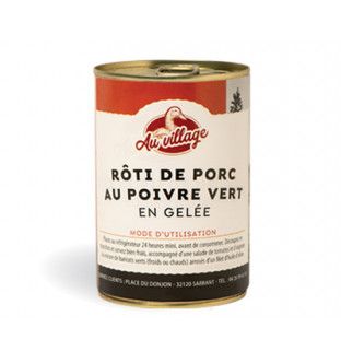 Rôti de porc au poivre vert en gelée