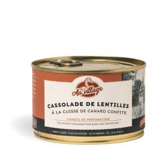 Cassolade de lentilles à la cuisse de canard confite