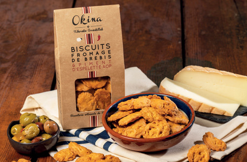 Lot de 2 biscuits au fromage de brebis et piment d'Espelette