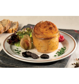 Soufflé au Foie de canard (30%) aux brisures de Truffe noire du Périgord (3%)