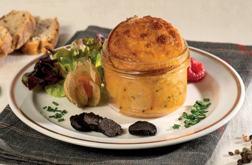 Lot de 2 soufflés au Foie de canard (30%) aux brisures de Truffe noire du Périgord (3%)