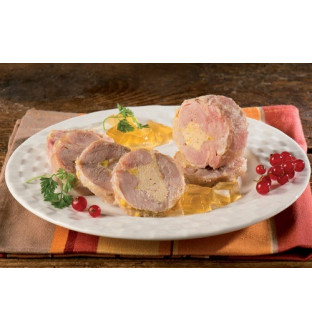 Caille désossée et fourrée au foie de canard (20% de foie gras)